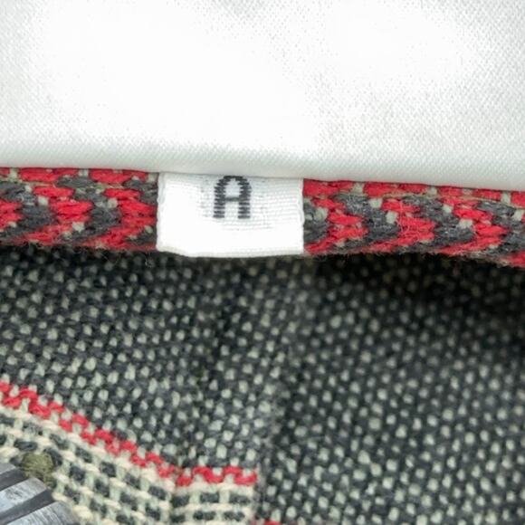 Chicos Design Womens Size 3 US 16 Jacket Cotton Canvas Striped Gray Red - Picture 15 of 16